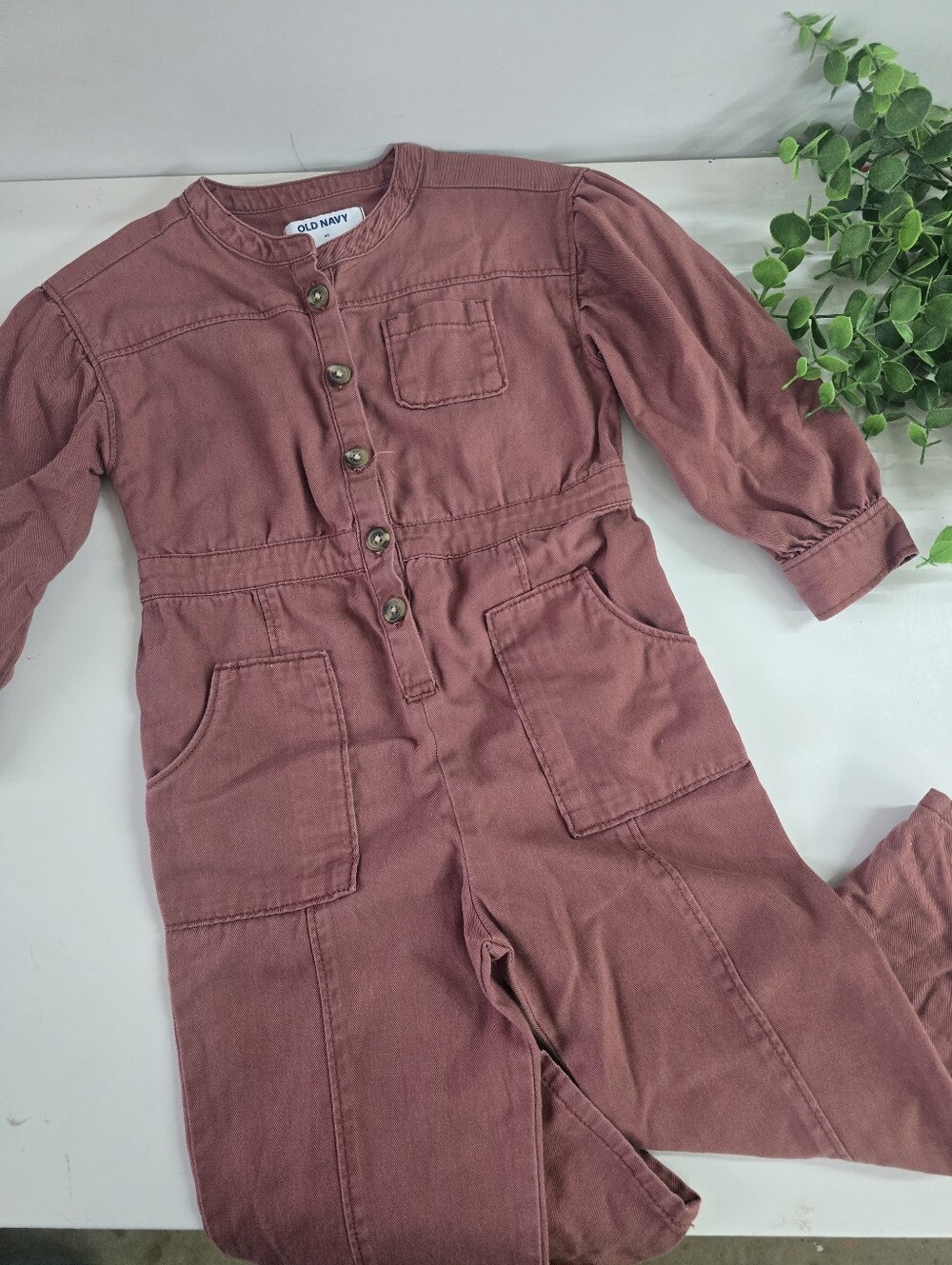 O L D N A V Y:: Kids Mauve Cotton Pant Jumpsuit